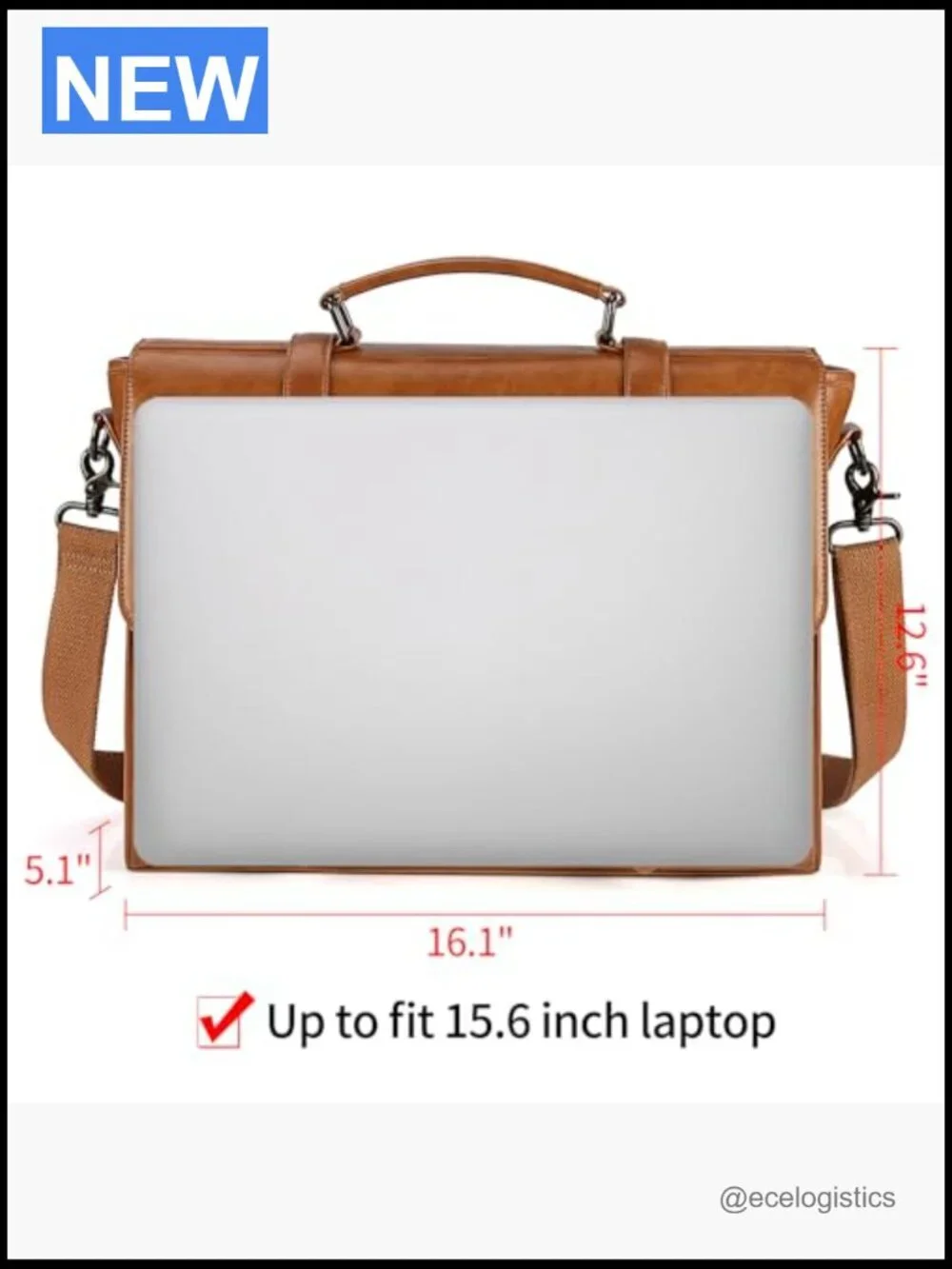 Vintage Waterproof Leather Laptop Messenger Bag for Men